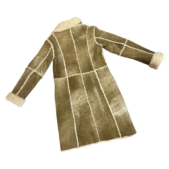 Sundance Shearling Leather Penny Lane Jacket Midi Sz 8 - Picture 7 of 8